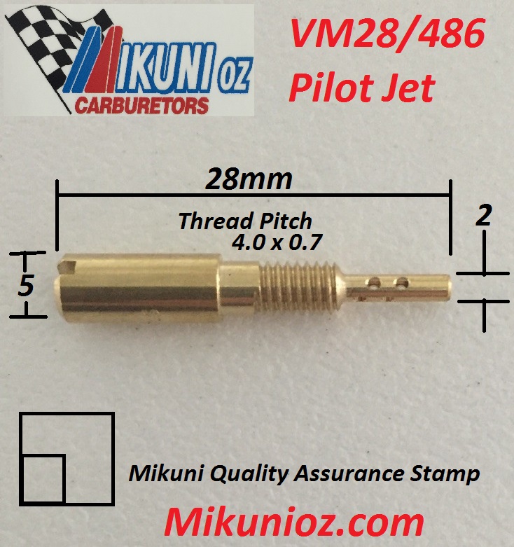 Genuine Mikuni Pilot Jets for RS and HS Carburetors VM28/486 Size 45