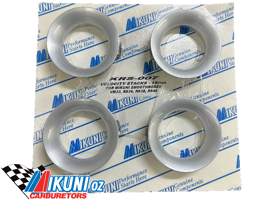 Velocity Stacks (4) for RS Carb Sets,55mm spigot dia,15-70mm long