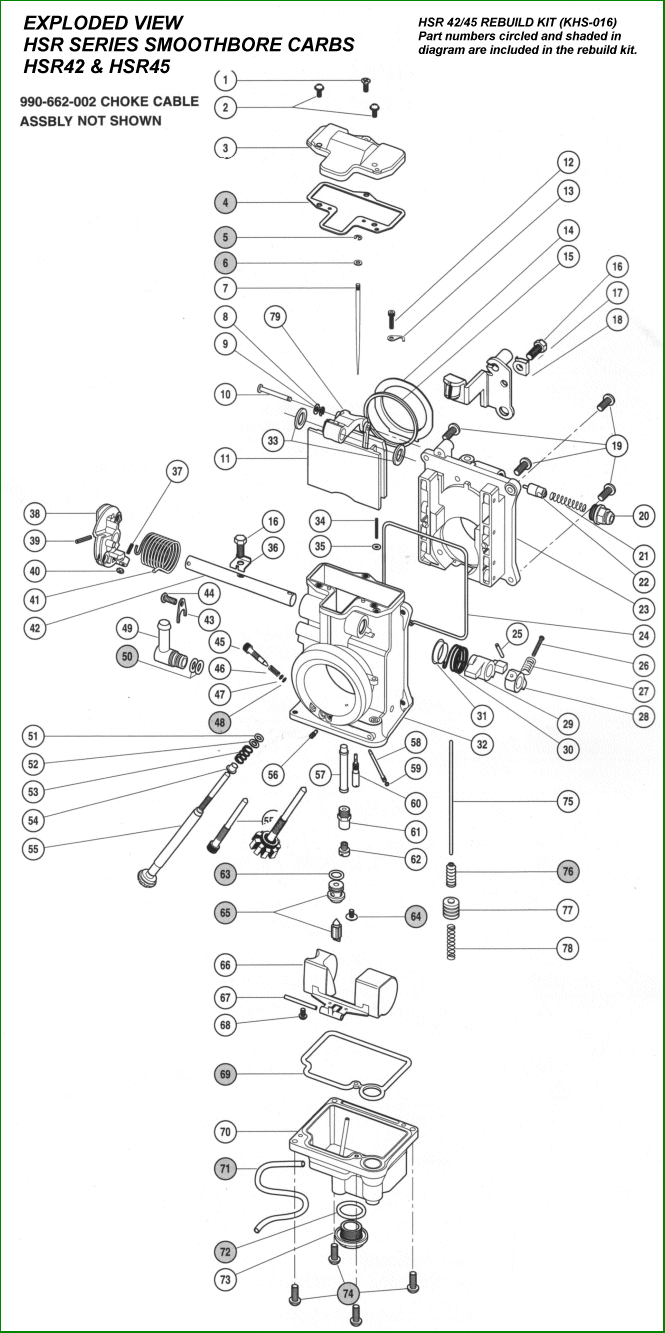 HSR Early Version Carb Parts | Mikunioz