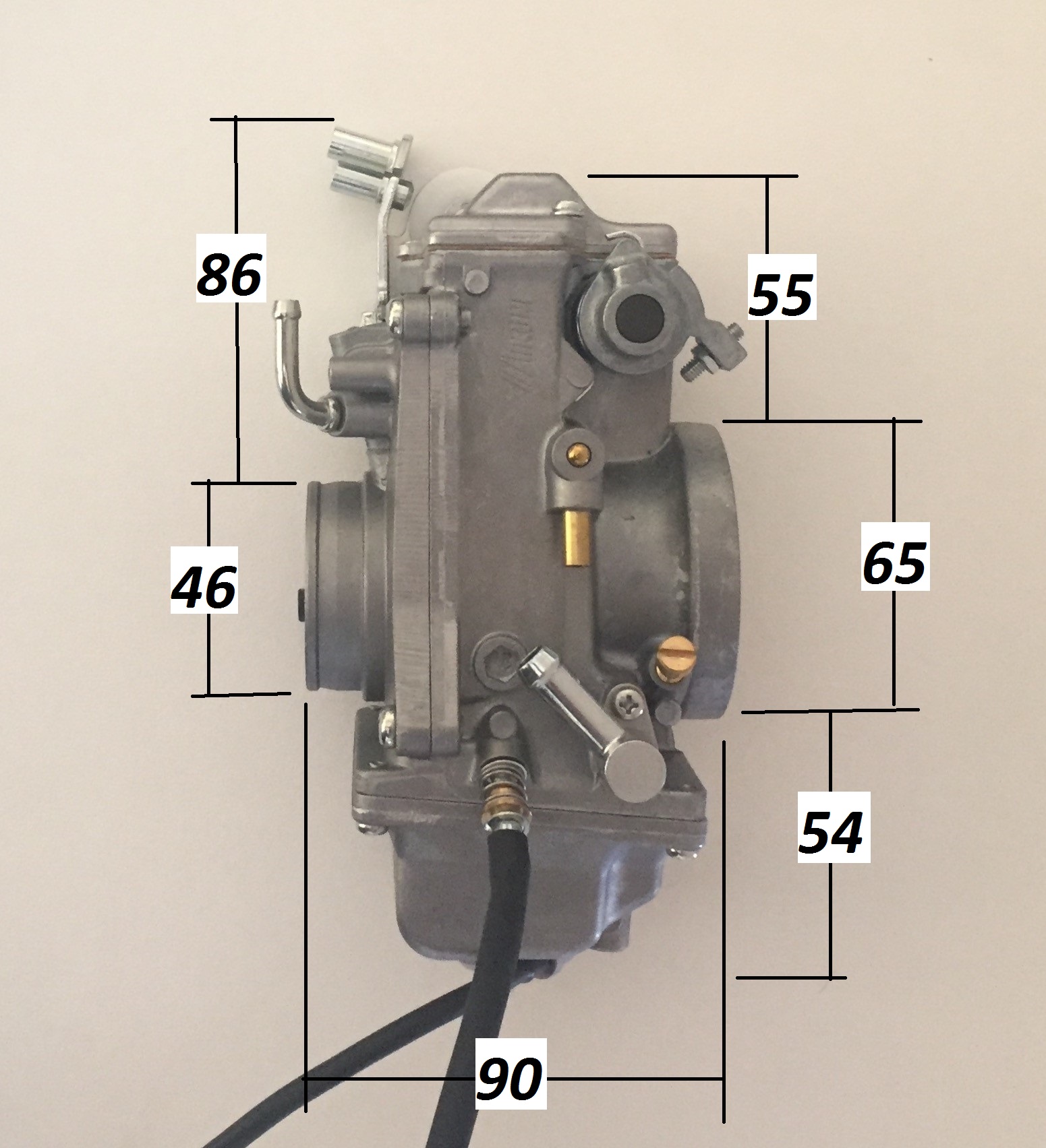 1. TM42-6, HSR 42mm Mikuni Carburetor, Natural or Polished/Chrome