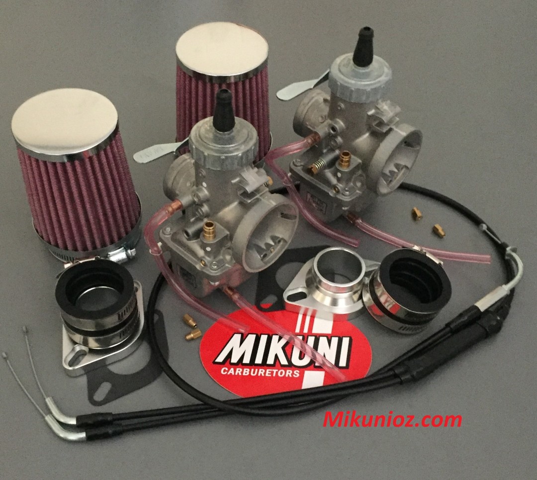 Yamaha XS650 Dual Mikuni VM34 Complete Carb Conversion Kit - Mikunioz