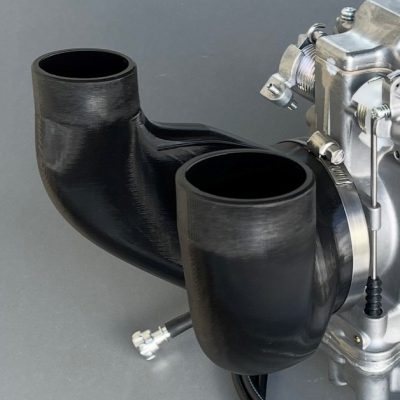 Forked Airbox Adapter, Single TM42 Mikuni Carb Conversion Yamaha Tenere 600